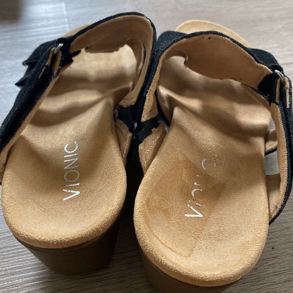 Vionic Corra Suede Wedge Sandals - Picture 7 of 8